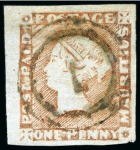 Stamp of Mauritius » 1848-59 Post Paid Issue » Worn Impressions (SG 16-22) COMPLETE PLATE RECONSTRUCTION: 1848-59 Post Paid 1d red, worn impression, plate reconstruction
