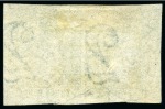 Stamp of Australia » New South Wales 1856-60 3d Dull Green with WATERMARK ERROR "2" for "3" in used pair with fine to huge margins