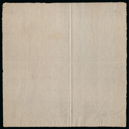 Stamp of Australia » New South Wales 1854 Sheet of watermarked paper with double lined "2" showing 120 impressions