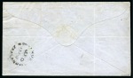 Stamp of New Zealand 1862 (Jun) Envelope from Port Ahuriri to Ireland with 1857-63 1d dull orange, 2d blue and 6d brown, each no wmk and imperf.