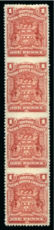 Stamp of Rhodesia 1898-1908 Coat of Arms 1d red, IMPERF BETWEEN VERTICAL
