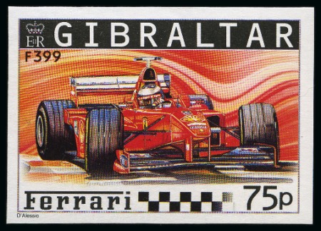 Stamp of Gibraltar 2004 Ferrari Formula One set of six imperforate varieties,