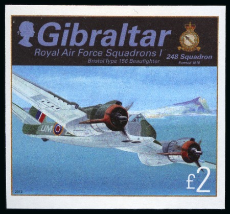Stamp of Gibraltar 2012 Royal Air Force complete set of four imperforate