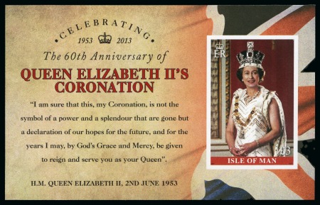 Stamp of Gibraltar 2013 Coronation miniature sheet imperforate variety,