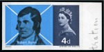 Stamp of Great Britain » Queen Elizabeth II 1965 Robert Burns (phosphor) mint nh imperforate imprimatur set of two