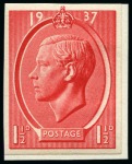 Stamp of Great Britain » King Edward VIII 1937 2 1/2d Edward VIII Coronation set of 4 imperf. essays depicting the King from the Humphrey Paget effigy