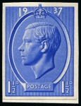 Stamp of Great Britain » King Edward VIII 1937 2 1/2d Edward VIII Coronation set of 4 imperf. essays depicting the King from the Humphrey Paget effigy