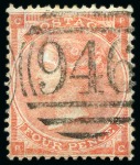 Stamp of Great Britain » Collections 1855-87, Group of 10 stamps with INVERTED WATERMARKS