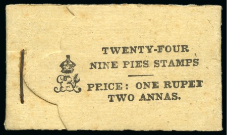 Stamp of India » Booklets 1921 1R2a black on buff with twenty-four 9p, complete