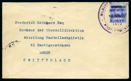Stamp of Gilbert and Ellice Islands 1911 (Apr 8) Envelope from FUNAFUTI ISLAND (Kiribati)