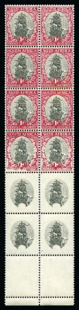 Stamp of South Africa » Union & Republic of South Africa 1933-48 Hyphenated 1d black and carmine, bottom marginal
