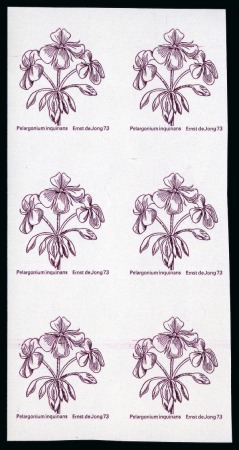 Stamp of South Africa » Union & Republic of South Africa 1974 Definitives Flowers 3c mint nh imperforate block