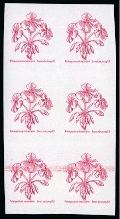 Stamp of South Africa » Union & Republic of South Africa 1974 Definitives Flowers 3c mint nh imperforate block