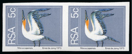 Stamp of South Africa » Union & Republic of South Africa 1974 Definitives Birds 5c mint nh imperforate pair,