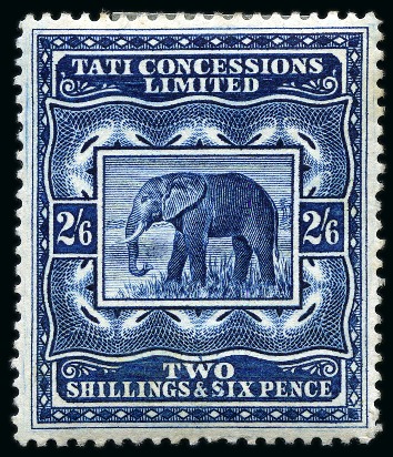 Stamp of Bechuanaland 1897 Tati Concessions Company Ltd. private revenue stamps 1s, 5s and 2s6d mint hr