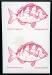 Stamp of South Africa » Union & Republic of South Africa 1974 Definitives Fish 7c mint nh imperforate pairs,