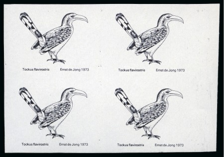 Stamp of South Africa » Union & Republic of South Africa 1974 Definitives Birds 20c mint nh imperforate block
