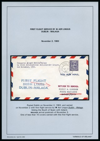 Stamp of Ireland » Airmails 1963-2012 Aer Lingus Flights: Extensive specialised