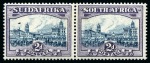 Stamp of South Africa » Union & Republic of South Africa 1930-44 2d Blue & Violet with "airship flaw" variety in mint hr pair