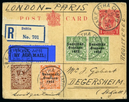 Stamp of Ireland » Airmails 1924 (12.4) Irish Acceptance: London, Paris to Degersheim,