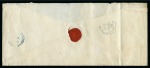 Stamp of Great Britain » 1841 1d Red 1850 (Jan) Envelope with two 1841 1d red brown tied by crisp "685" numerals of Wilton (Wiltshire) in green with matching green Wilton UDC below