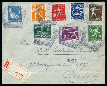 Stamp of Olympics » 1928 Amsterdam » Issued Stamps, Covers and Cancellations 1928 Amsterdam Olympic issue collection with a focus on FOOTBALL, with 7 covers/cards dated on days of the football matches