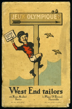 Stamp of Olympics » 1924 Paris » Memorabilia "JEUX OLYMPIQUES" advertising brochure by West End Tailors of Paris and Marseille, each page with illustrations of the different Olympic events