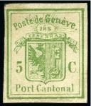 Stamp of Switzerland / Schweiz » Sammlungen 1843-1900, Kl. Partie Schweiz mit Zürich 6Rp, Genf