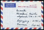 Stamp of Czechoslovakia Czechoslovakia ---> North Korea 1959-1960 diplomatic mail from Praha