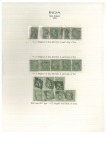 Stamp of India » 1854 Lithographs 1854-55 2a green, attractive array of used multiples mounted on four exhibition pages (*)