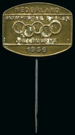 Stamp of Olympics » 1956 Melbourne 1956 Melbourne. Dutch participation pin, before the Dutch Team boycotted the Games