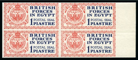 Stamp of Egypt » British Forces in Egypt 1932 1pi marginal imperforate proof block of four