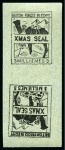 Stamp of Egypt » British Forces in Egypt 1932 3m black on azure greyish paper imperforate essay in vertical tête-bêche pair