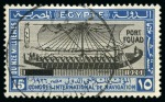 Stamp of Egypt » Commemoratives 1926 Inauguration of Port Fouad 50pi perf.14 x 14 & 14 3/4, plus the 5m, 10 and 15m all cancelled by Port-Fouad 21 DEC 26 cds