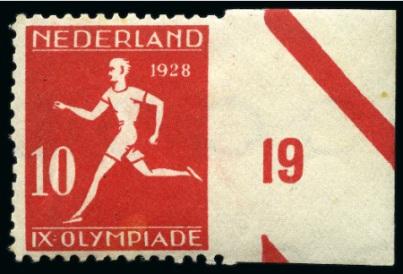 Stamp of Olympics » 1928 Amsterdam » Issued Stamps, Covers and Cancellations 1928 Olympics 10c with variety IMPERF. AT RIGHT between stamp and margin