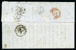 Stamp of Venezuela 1863 cover franked with the rare 'Eagle' 2r green sent