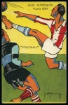 Stamp of Olympics » 1924 Paris » Postcards Two illustrated postcards; "Football" by Floowy and "Souvenir des Jeux Olympiques" by Bleuet 
