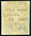 Stamp of Great Britain » 1840 2d Blue (ordered by plate number) 1840 2d Blue QB with fine to good margins, neatly cancelled by 1844-type "25" London numeral