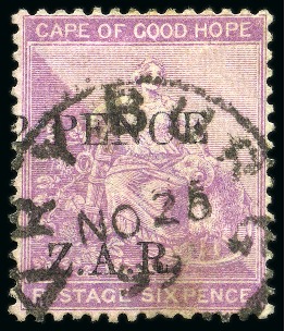 Stamp of South Africa » Vrybrug 1899 1/2d on 1/2d, 1d on 1d and 2d on 6d used