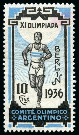 Stamp of Olympics » 1936 Berlin » Vignettes Argentina Olympic committee 10c fund raising stamp
