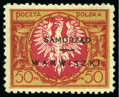 Stamp of Poland » Poland Issues f. Occupation Warwiszki 1923 Samorzad Warwiszki 50m, 100m and 200m mint set