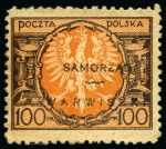 Stamp of Poland » Poland Issues f. Occupation Warwiszki 1923 Samorzad Warwiszki 50m, 100m and 200m mint set