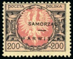 Stamp of Poland » Poland Issues f. Occupation Warwiszki 1923 Samorzad Warwiszki 50m, 100m and 200m mint set
