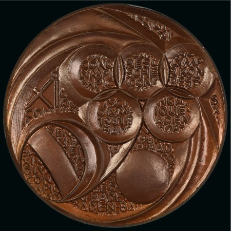 Stamp of Olympics » Pierre de Coubertin and the IOC 1981 IOC Congress in Baden: Medal, 45mm, depicting Pierre de Coubertin