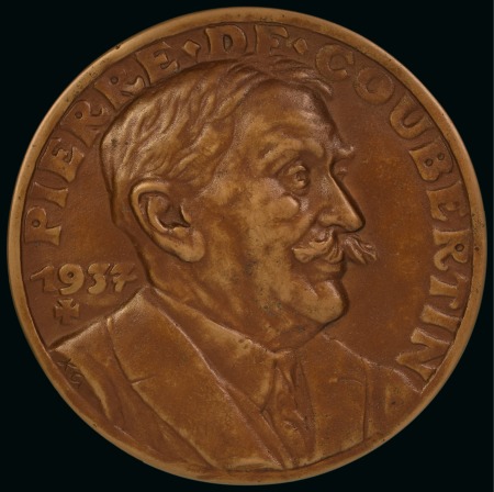 Stamp of Olympics » Pierre de Coubertin and the IOC 1937 "The Revival of the Olympic Games" Coubertin commemorative medal, 85mm, for the death of Pierre de Coubertin