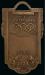 Stamp of Olympics » 1924 Paris » Memorabilia 1924 Paris fob in bronze depicting the same design as the Olympic 50c stamp by Becker
