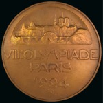 Stamp of Olympics » 1924 Paris » Memorabilia 1924 Paris participation medal, 55mm, bronze