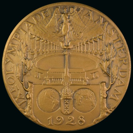 Stamp of Olympics » 1928 Amsterdam » Memorabilia 1928 Amsterdam participation medal, 55mm, bronze, very