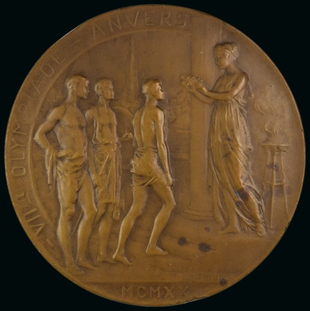 Stamp of Olympics » 1920 Antwerp 1920 Antwerp participation medal, 60mm, bronze