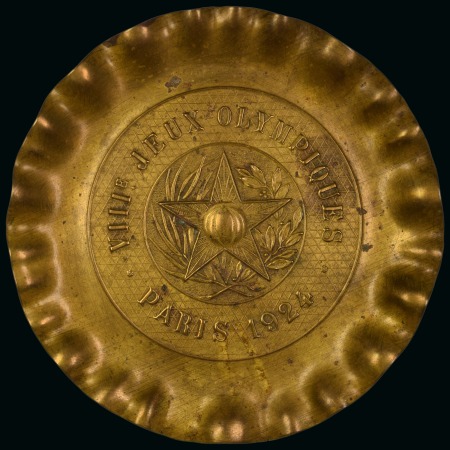Stamp of Olympics » 1924 Paris » Memorabilia 1924 Paris commemorative dish/ashtray in brass